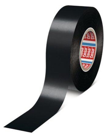 PVC izolācijas lente tesa, melna, 33 m x 19 mm