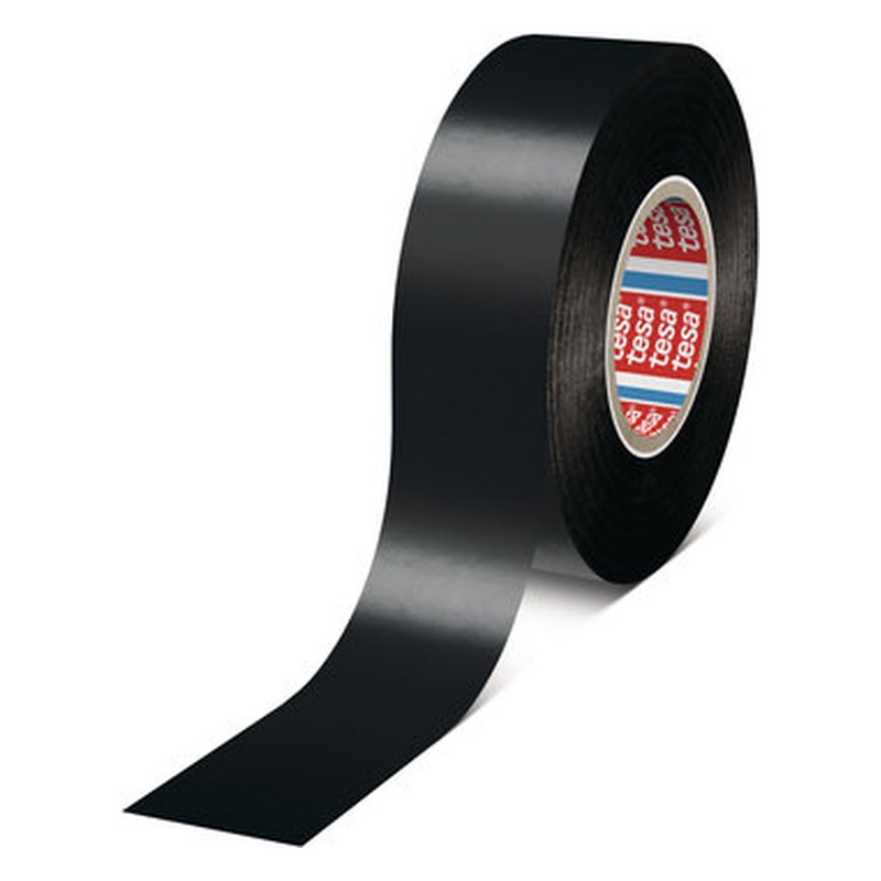 PVC izolācijas lente tesa, melna, 33 m x 19 mm
