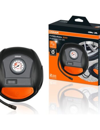 Riepu kompresors OSRAM TYREinflate 200, 12 V, ar analogo manometru