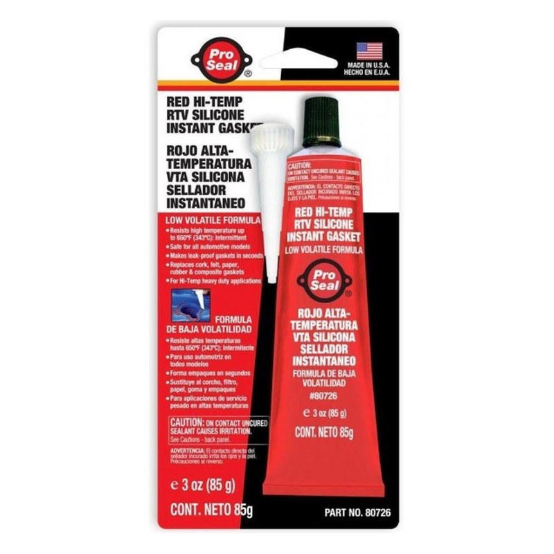 Sarkans augstas temperatūras RTV silikona blīvētājs Pro Seal, 85 g P80726R OE 80726