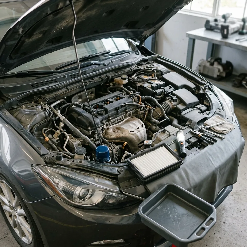 Motortelpas šķidrumu un filtru pārbaude pēc auto iegādes