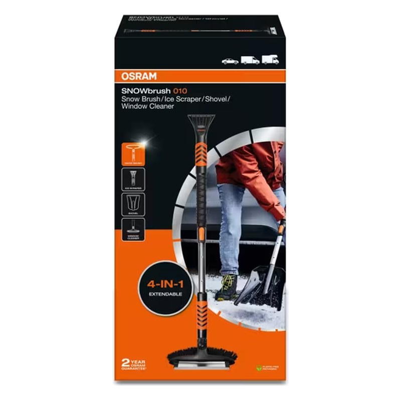 Sniega birste 4 vienā OSRAM SNOW BRUSH 010 ar ledus skrāpi un lāpstu OSB010 OE OSB010