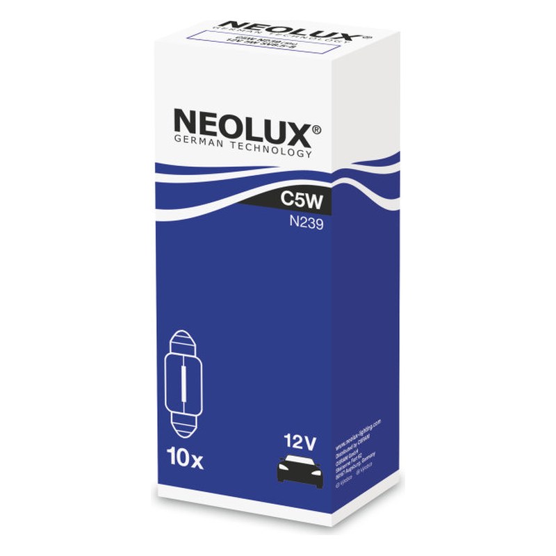 Spuldze NEOLUX C5W 12V 5W SV8,5-8, soffite
