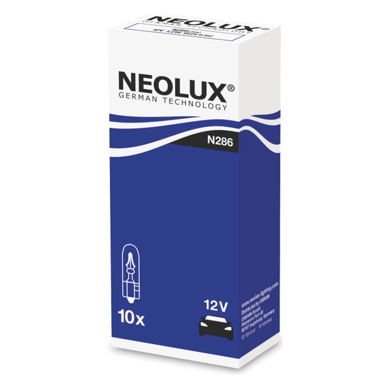 Spuldze NEOLUX W1,2W 12V ar stikla cokolu W2x4,6d N286 OE N286