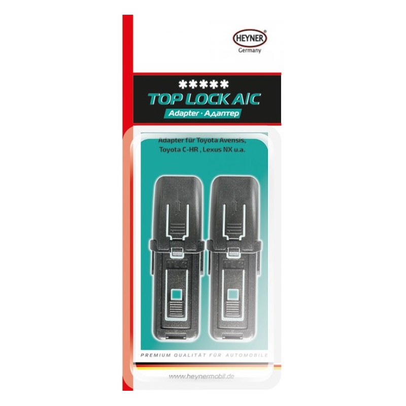 Stikla tīrītāja slotiņas adapteris HEYNER TOP LOCK A/C (TLA/C), 2 gab. ALC-300830 OE W300830