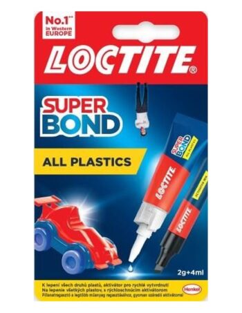 Superlīme plastmasai LOCTITE Super Bond All Plastics, 2 g + 4 ml