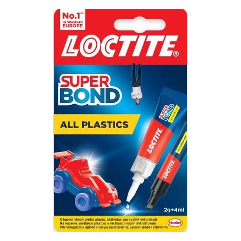 Superlīme plastmasai LOCTITE Super Bond All Plastics, 2 g + 4 ml L2954981 OE Super Bond All Plastics