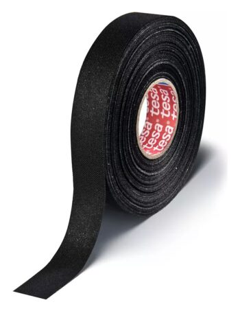 Tekstila izolācijas lente tesa 51006, +150 °C, melna, 25 m x 19 mm