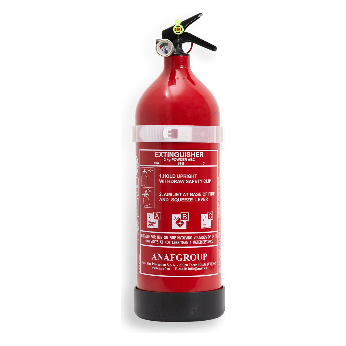Ugunsdzēsības aparāts ANAFGROUP, 2 kg, pulvera ABC, 13A 89B C PRO391 OE PRO391