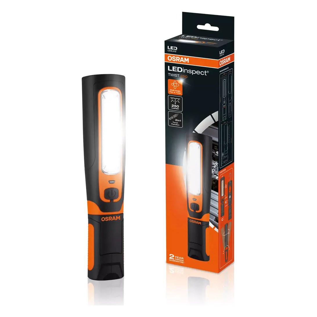 Uzlādējams LED inspekcijas lukturis OSRAM LEDinspect TWIST 250, 250 lm OLEDIL412 OE LEDIL412