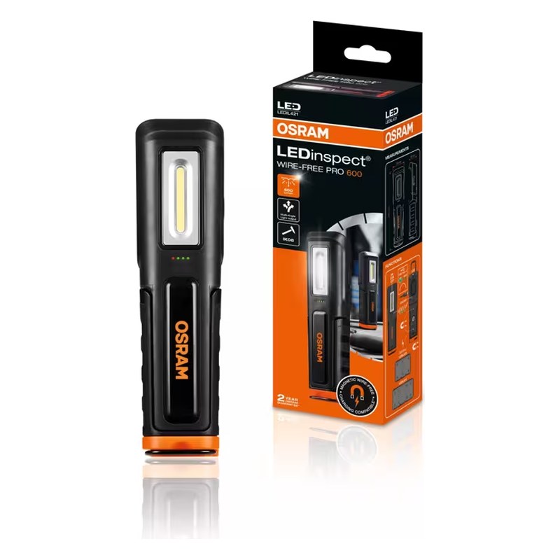 Uzlādējams LED inspekcijas lukturis OSRAM LEDinspect WIRE-FREE PRO 600 OLEDIL421 OE LEDIL421