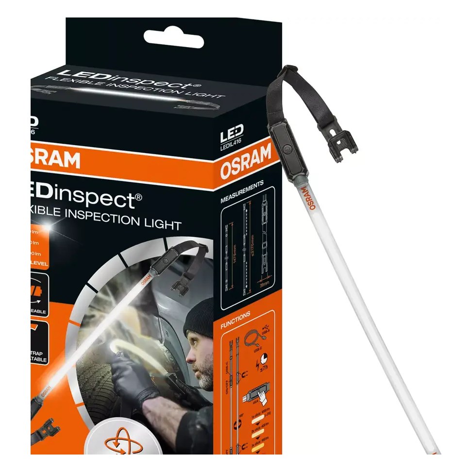 Lokans LED inspekcijas lukturis OSRAM LEDinspect FLEXIBLE, 1000 lm OLEDIL416 OE LEDIL416
