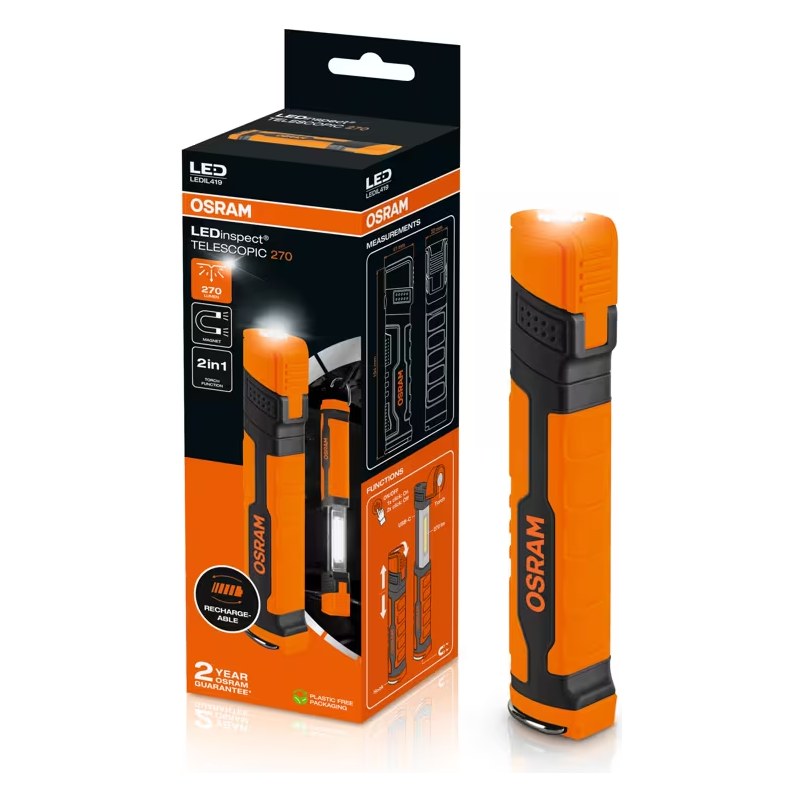 Uzlādējams teleskopisks LED lukturis OSRAM LEDinspect TELESCOPIC 270