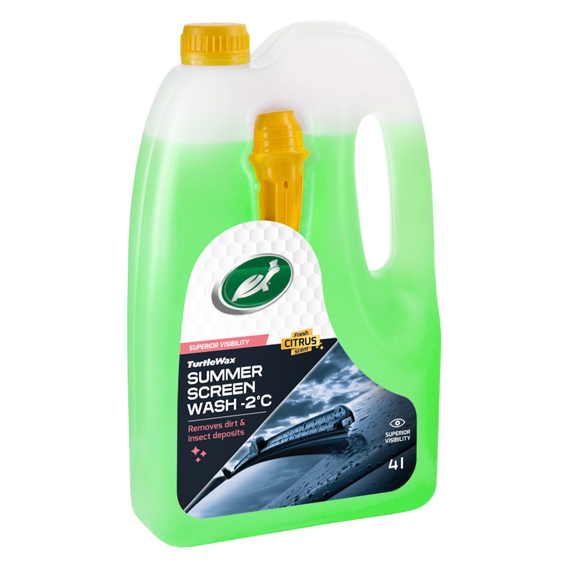 Vasaras vējstiklu šķidrums Turtle Wax Summer Screenwash, 4 l
