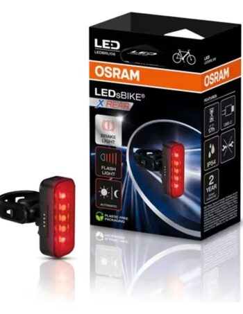 Velosipēda aizmugurējais lukturis OSRAM LEDsBIKE X REAR ar bremžu gaismu
