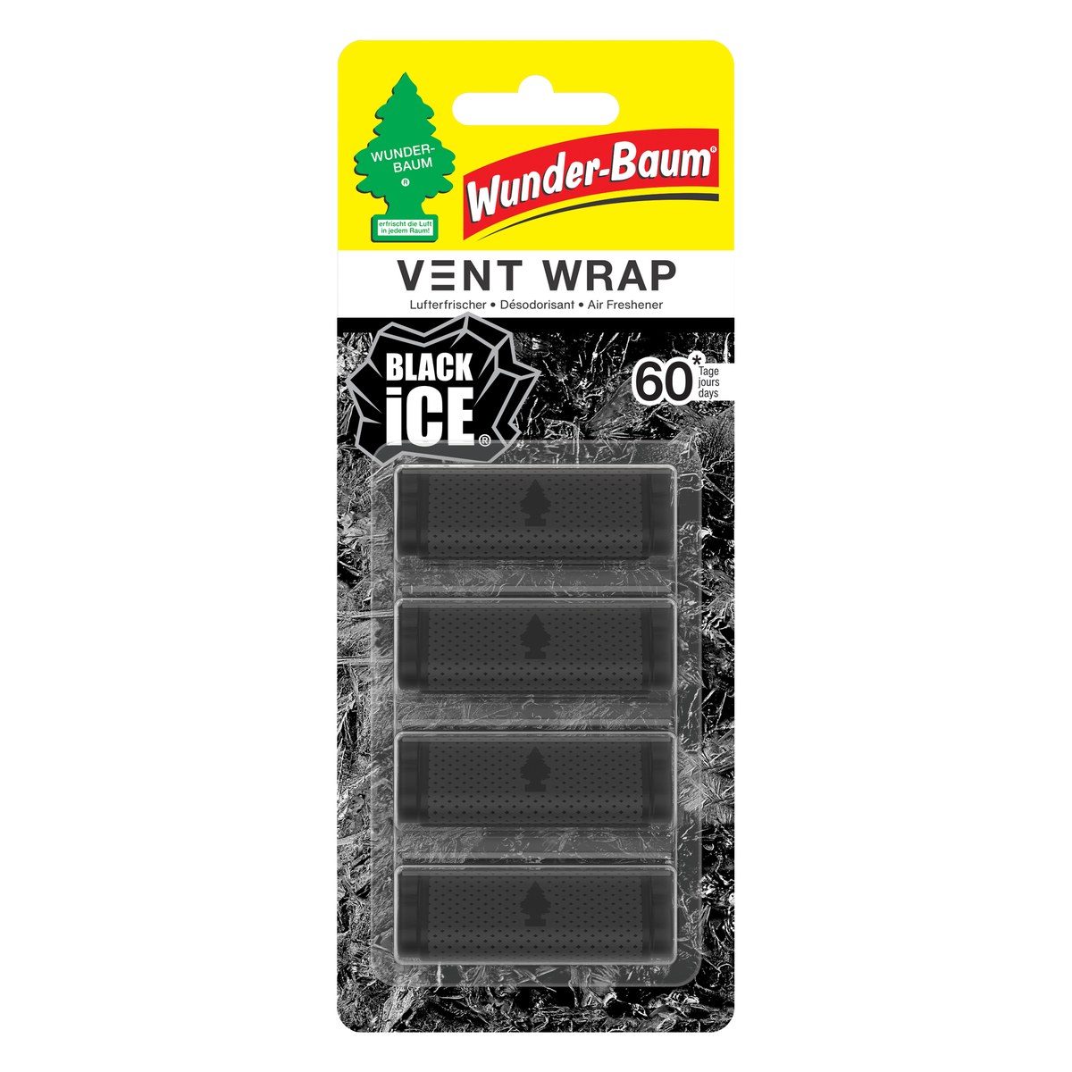 Ventilācijas restes atsvaidzinātājs WUNDER-BAUM Vent Wrap Black Ice WBV069 OE WBV069