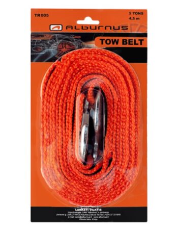 Vilkšanas lenta Alburnus TOW BELT, 5 t, 4,5 m, ar āķiem