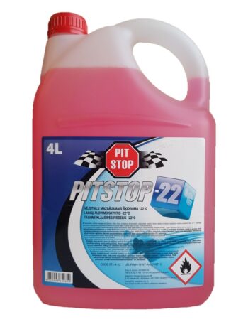 Ziemas vējstiklu šķidrums PITSTOP, -22 °C, 4 l